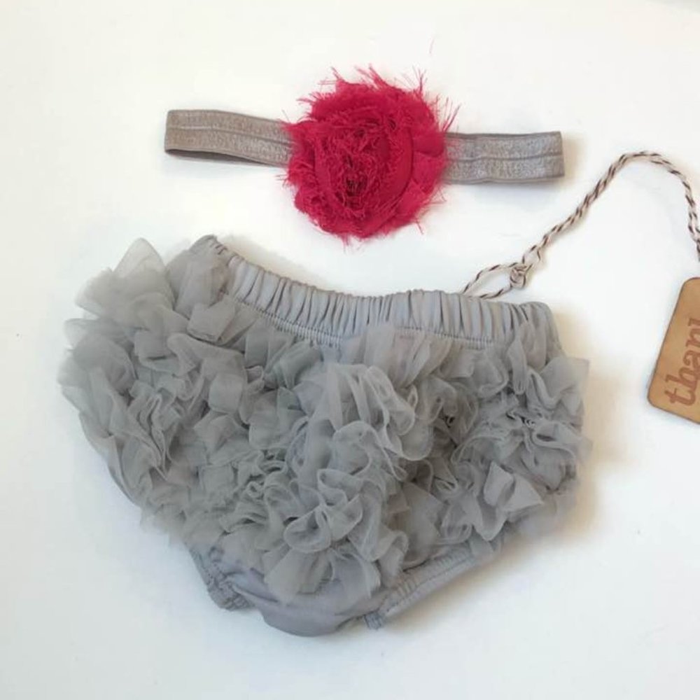 Baby Bottom Bloomer & Headband Set 4M